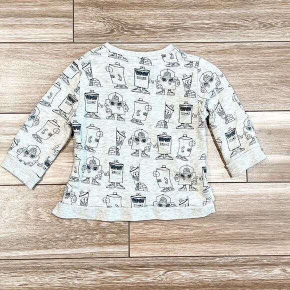 Zara Spray Can Character Sweatshirt, Size 9-12M - Picture 3 of 3